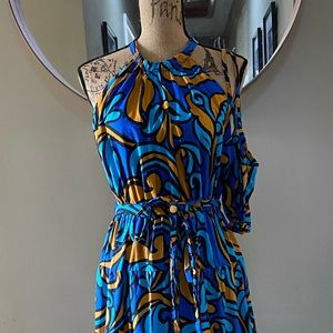 Zara Printed Maxi Dress with Bag